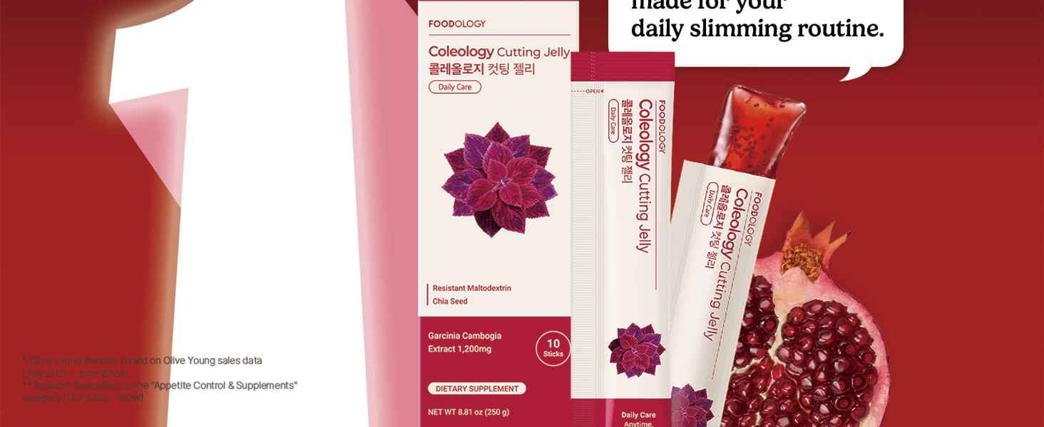 FOODOLOGY Coleology Cutting Stick Jelly (Pomegranate),10 Sticks