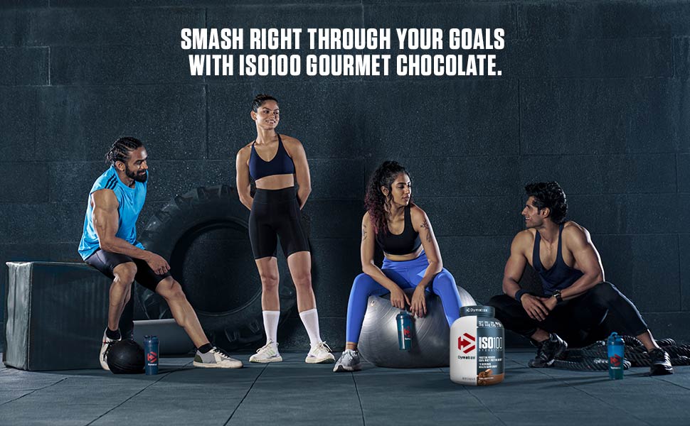 Dymatize Nutrition ISO100 Hydrolyzed Whey Protein Isolate | Fast-Digesting | Muscle Recovery Formula with Amino Acids | Low Sugar & Fat | Gourmet Chocolate | 5 lbs