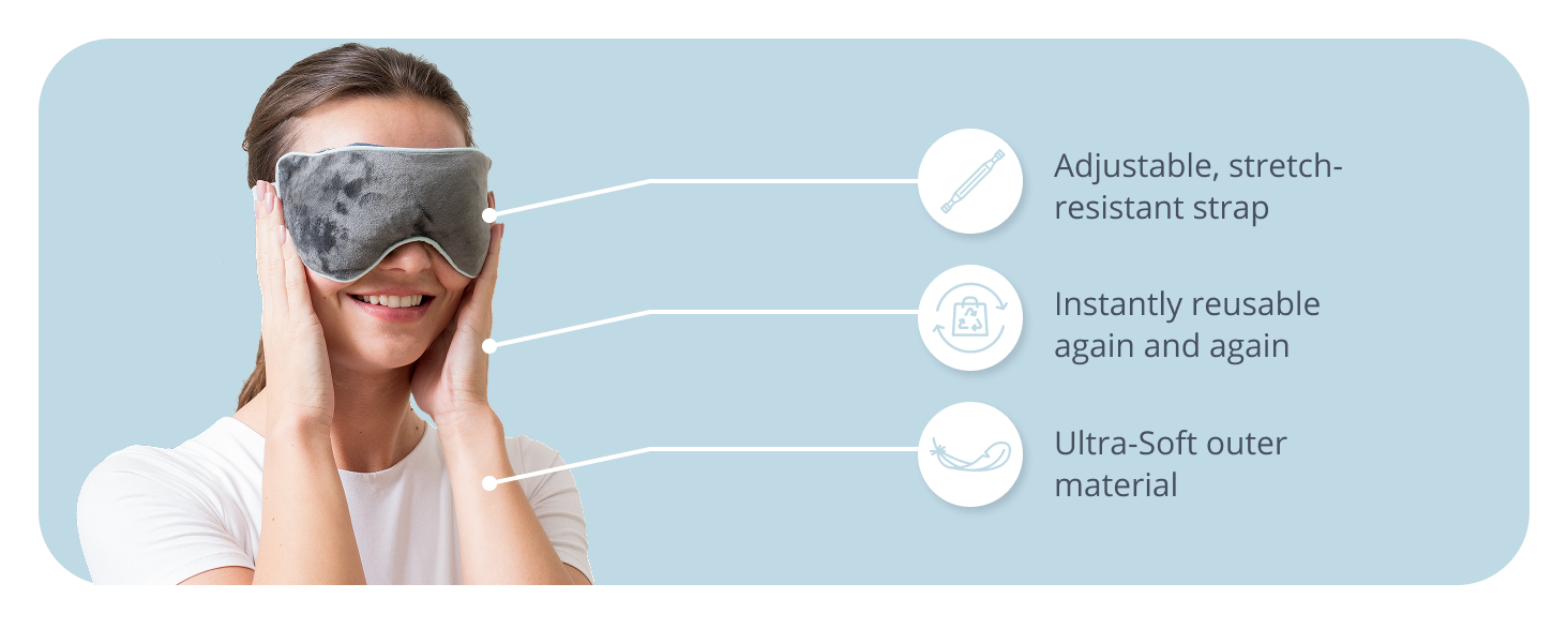 MyHalos Heated Eye Mask, Warm Compress for Dry Eyes, Blepharitis & MGD