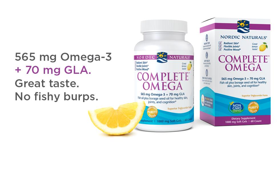 Nordic Naturals Complete Omega 3 Fish Oil Supplement 1270 Mg Omega 3 6 9, EPA & DHA With Gla, Oa | Lemon Fish Oil Syrup 8 Fl Oz 237 ml