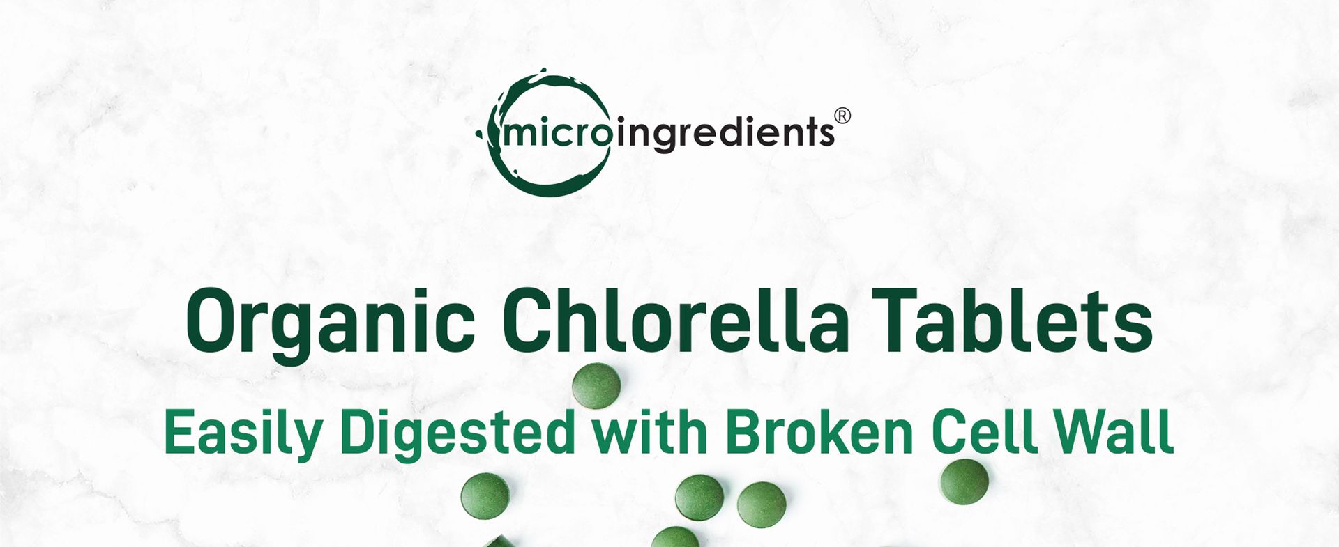 Organic Chlorella Tablets, 500mg Per Tablet, 720 Tabs (360 Grams), 4 Months Supply, Broken Cell Wall, Rich in Vegan Protein & Vitamins, No Filler, No Additives & Non-GMO | Pure Green Algae Superfood