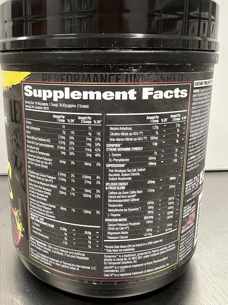 Nitraflex KAOS Berry Lemonade Pre-Workout Powder, 4