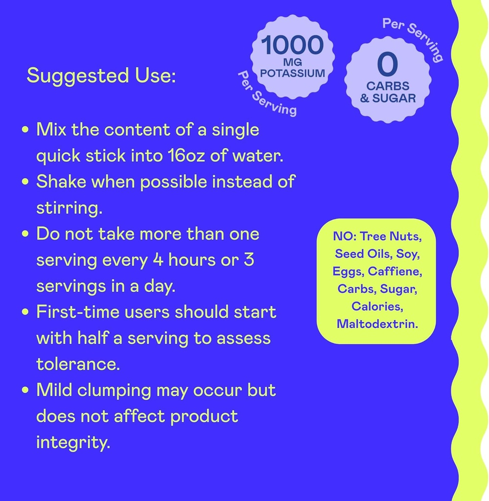 Hi-Lyte K1000 Electrolytes Sticks Unflavored Keto & Performance, 30 Servings 4
