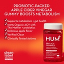 HUM Pro Apple Cider Vinegar Gummies with Probiotics for Digestive Health & Gut Health,100% Organic Apple Cider Vinegar with Mother Gummy Vitamins, Vitamin B12 for Energy Support, 60 ACV Gummies 4
