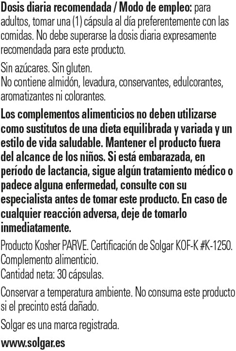 Solgar Reduced L-Glutathione Vegetable Capsules, 50 Mg, 30 Count 3
