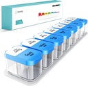 Daviky Pill Organizer, Large Daily Pill Organizer, XL Pill Box 2 Times a Day, Extra Large Weekly Pill Organizer Twice a Day, Pill Cases Organizers 7 Day AM PM, Large Pill Box Pill Holder 2