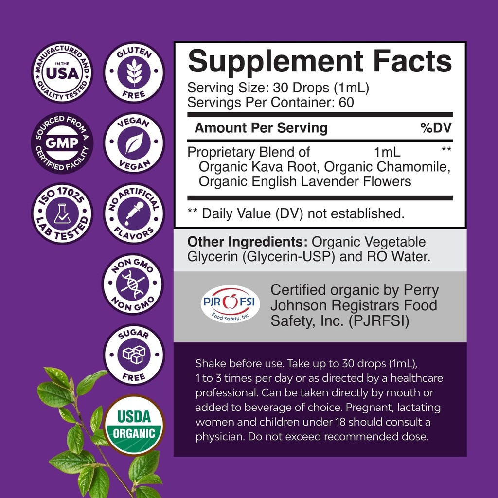 Bundle of Potent Liquid Kava Kava Drops Supplement with Kavalactones for Balanced Mood and Chewable Vitamin C Gummies for Adults - Ascorbic Acid Natural Immune Booster and Natural Cold Remedy 3