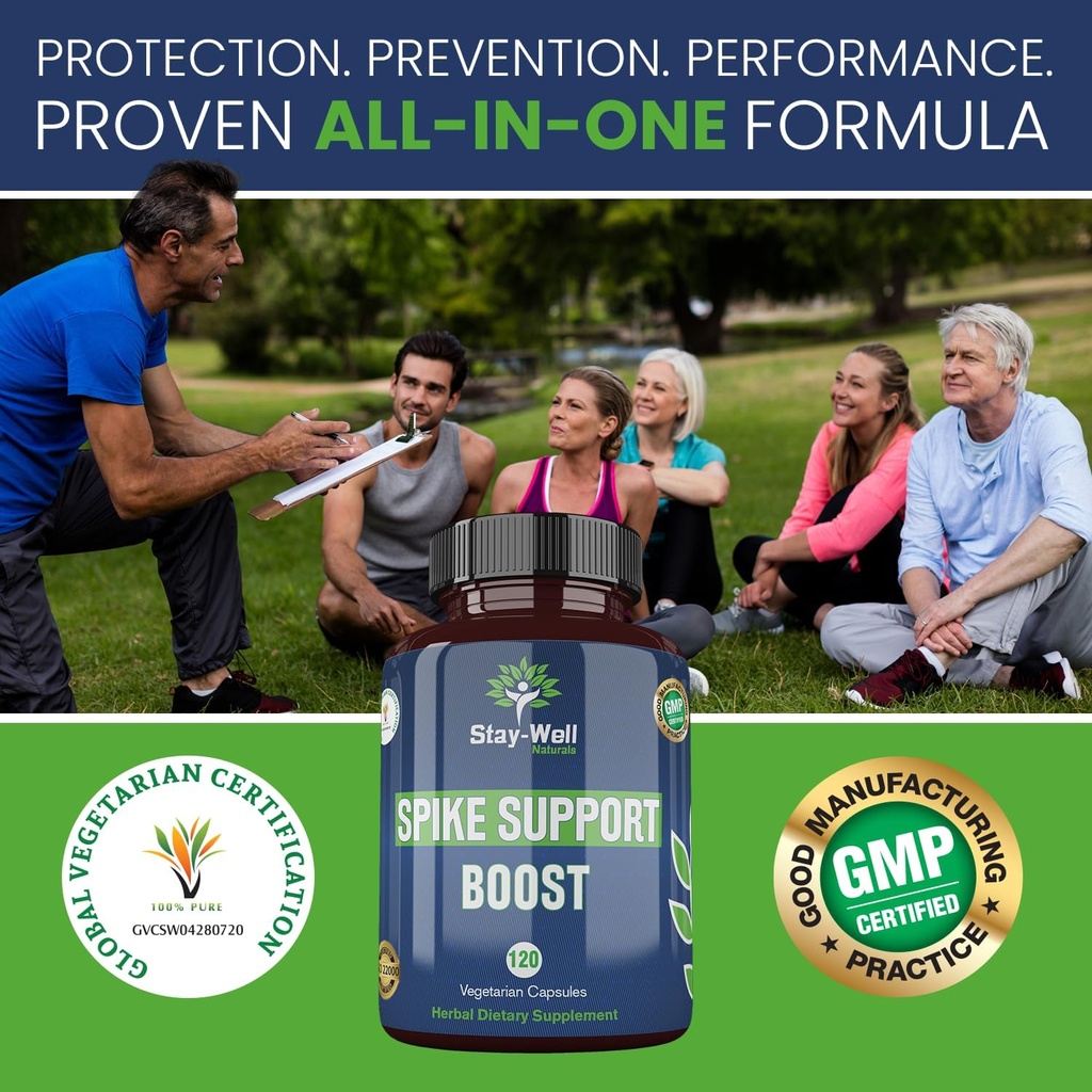 Spike Support Supplement, Nattokinase, Dandelion Root, Irish Sea Moss, Selenium, Black Seed- Natural Immunity Booster | Vegan, Non-GMO, Gluten-Free, 60 Day Supply, 120ct 6