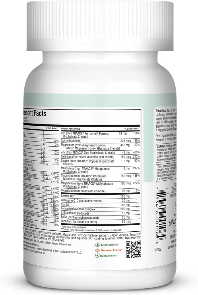 Multivitamin for Men & Women – Supreme High Potency Daily Multi with Minerals, CoQ10 & Antioxidants – Energy, Immune Support, Bone, Heart & Wellness – Vitamin A, C, D, E, B12, B6 & Biotin 360 Tablets 4