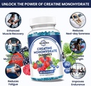Creatine Chewable Gummies - 2000mg Creatine Monohydrate Tablet Chews, Easy Digesting, Fast Absorbing Chews for Men and Women, Build Muscle, Improve Recovery, Strength, and Endurance 60Count 4
