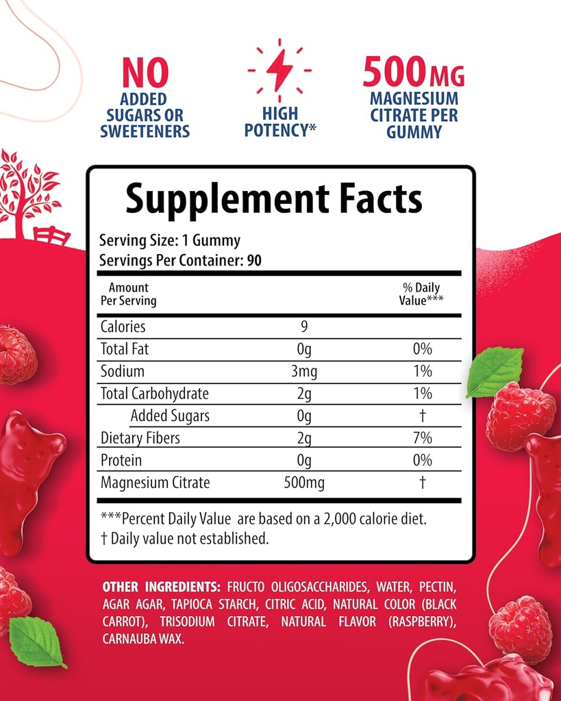 Magnesium Gummies for Kids & Adults - Calm Magnesium Chews - Magnesium Citrate Chewable Supplement for Mood & Muscle Support 4