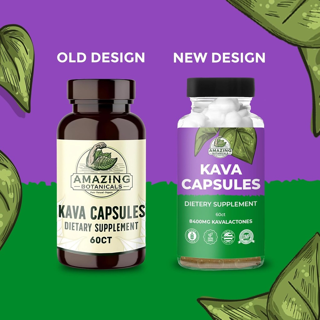 Premium KAVA KAVA Capsules 1000mg Kava Root Extract per Serving for Deep Relaxation | Natural Tension Relief | 100% Noble Fijian Kava Root Powder, Non-GMO, Gluten Free - 60 Count 5
