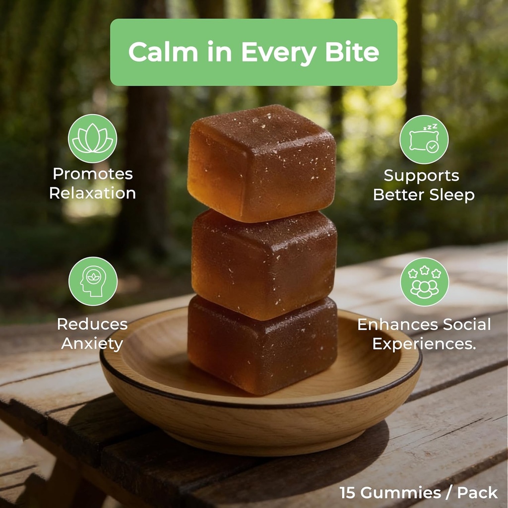 Kava Kava Gummies 50mg – Strong Noble Kava with 50mg Kavalactones for Calm & Relaxation – Alcohol-Free – Fast-Acting Fiji Kava Root Extract – Root Beer Flavor – 15 Count 5