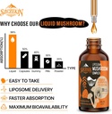 Liposomal Mushroom Complex Drops 2000 MG - 20 Organic Mushroom Extracts - Advanced Liquid Formula for Immunity, Cognitive and Memory - Lions Mane Supplement, Reishi, Cordyceps, Chaga, 300 Servings 4