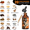 Liposomal Mushroom Complex Drops 2000 MG - 20 Organic Mushroom Extracts - Advanced Liquid Formula for Immunity, Cognitive and Memory - Lions Mane Supplement, Reishi, Cordyceps, Chaga, 300 Servings 5