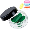 Small Pill Organizer Box, 5 Pcs Travel Pill Case Holder Portable Daily Mini Pills Container BPA Free Medicine Storage Container for Purse Pocket Briefcase (Blue/Orange/Yellow/Black/Rose Red) 2