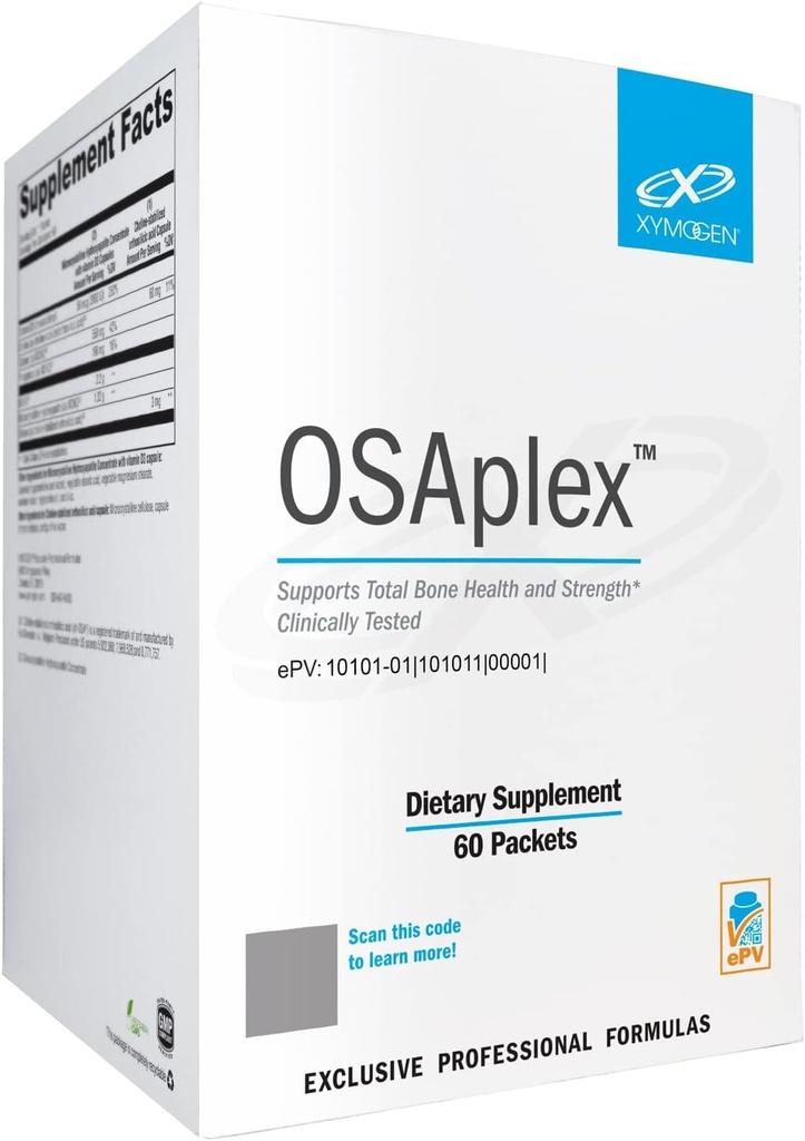 XYMOGEN OSAplex - Clinically Tested Microcrystalline Hydroxyapatite Concentrate MCHC, Calcium + Vitamin D3 - Supports Bone Collagen Formation, Bone Mineral Density + Strength (60 Packets) 2