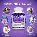 10 in 1 Immunity Boost Immune Support Supplement â€“ 1650mg Made with Elderberry, Vitamin C, Zinc, Echinacea & Probiotics for Immune System Booster, Support Healthy Respiratory System, 2x 60 Capsule 3