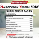 7 in-1 Ultra Test Support with Tribulus Terrestris Horny Goat Weed L-Arginine Maca Root Tongkat Ali Beet Root - Energy Workout Muscle Strength Support 120 Capsules 3