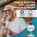 Tremanol Natural Aid Essential Tremor Relief Herbal Supplement for Neurological Support - Includes Vitamin B2 & B12, Passionflower & Skullcap for Hand Tremor Aids - Made in USA, 60 Caps (Pack of 3) 6