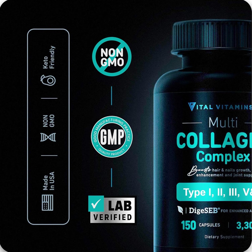 Vital Vitamins Multi Collagen Capsules + Resveratrol Capsules 4