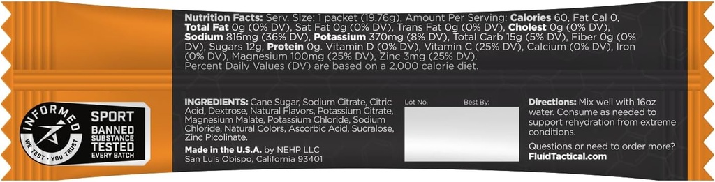 Fluid Tactical - ORS (Oral Rehydration Solution), Recover Faster, Extreme Dehydration Electrolytes, 12pack (Citrus Punch) 4