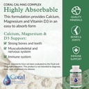Coral Cal-Mag - Bioavailable Coral Calcium with Magnesium in a 2:1 Ratio and 1200 International Units of Vitamin D3-180 Vegetarian Capsules 5