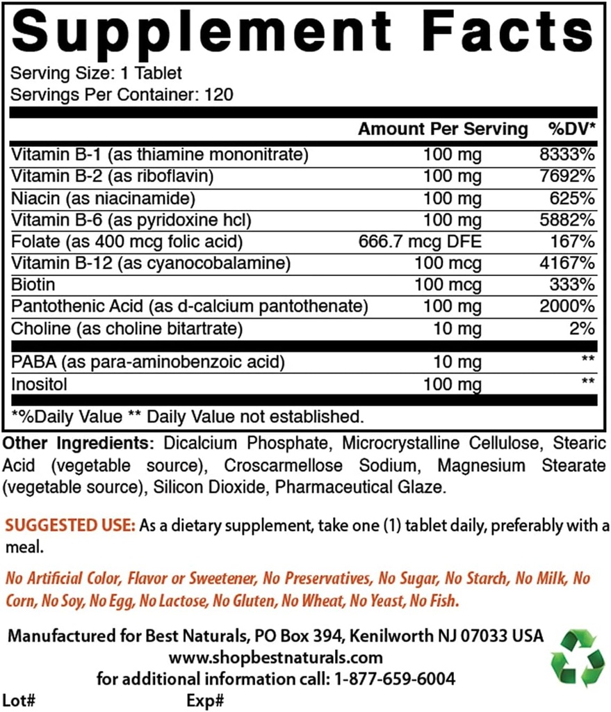 Calcium Magnesium Potassium & B-100 Complex 3