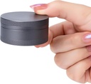 Daily Metal Pill Box Pill Case - Single Waterproof Travel Pill Container Round Aluminum Alloy Storage Medicine Organizer Multitool EDC Every Day for Vitamin, Fish Oil Gray Medium Size 2