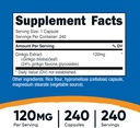 Nutricost Ginkgo Biloba 120mg; 240 Capsules (3 Bottles) 3