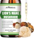 Lions Mane Liquid - Brain Support, Energy, Memory & Focus - Sugar & Alcohol-Free Lions Mane Supplement - 2 Fl OZ, 2 Month Supply 2
