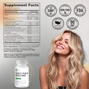 DR Vitamin Solutions Gray Hair Rescind with Catalase - Antiaging Hair, Skin and Nails Vitamins, Pantothenic Acid, Folic Acid 400mcg, Biotin 300mcg, Saw Palmetto for Men and Women 3