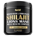 Shilajit Pure Himalayan Organic with Magnesium, Lions Mane, and Men Health Complex as Ashwagandha, Maca Root & More - 60 Capsules