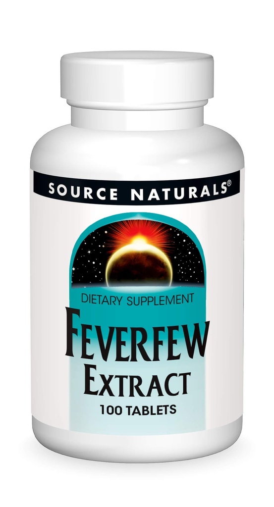 Source Naturals Feverfew Extract - Supports Healthy Brain Function* - 100 Tablets