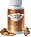 Mushroom Complex Supplement 2600mg, 120 Capsules - 10 Mushrooms Blend - Reishi, Lions Mane, Cordyceps, Chaga, Turkey Tail, Maitake, Shiitake, Oyster Nootropic Complex - Brain, Energy, Focus Pills