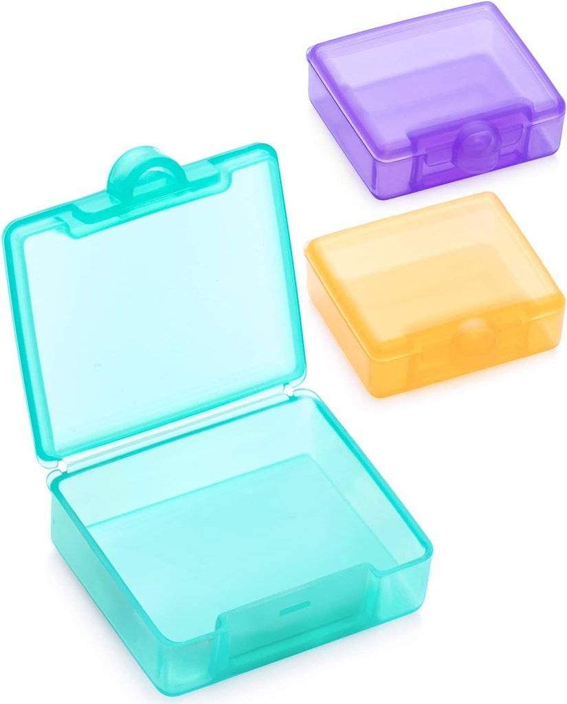 Sukuos Small Pill Box 3 pcs, Cute Travel Pill Case Daily Pill Organizer Portable for Pocket Purse for Vitamin Fish Oil Supplements, Easy to Clean