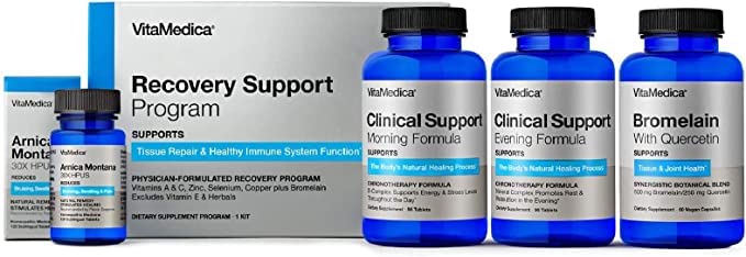 VitaMedica | Recovery Support Program + Arnica Montana 30X | Natural Post Surgery Supplements | Wound Healing | Pain Relief | Vitamin A | Vitamin C | Bromelain | Quercetin | Zinc | Gluten Free