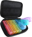 Extra Large Weekly Pill Bag, 2 Times A Day Am Pm Pill Box 7 Days Pill Case Storage to Hold Vitamins,Medication,Fish Oil and Supplement (Black)