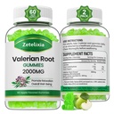 2 Pack Organic Valerian Root Gummies, Herbal Supplement for Relaxation & Mood Support, Sleep Gummies Without Melatonin for Adults, Vegan, Non-GMO, Apple Flavor, 120 Count