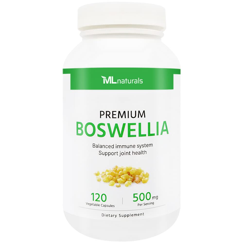 ML Naturals Boswellia 500mg (Per Serving) – 65% Boswellic Acids – 120 Vegetable Capsules – Supports Healthy Joint Function