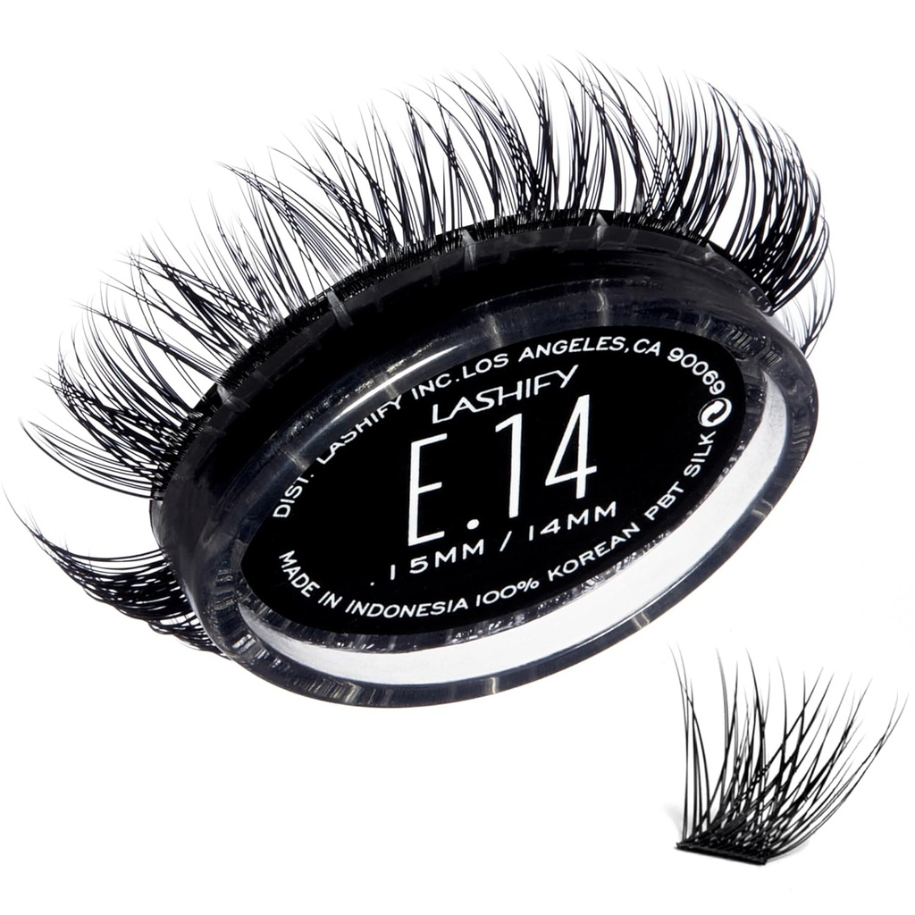 Lashify Extreme 14mm Gossamer DIY Eyelash Extensions Refill, Black, Easy False Lashes To Add Tremendous Volume