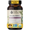 Gut Health Supplements - Your Flora Probiotic Sensitive with Fermented Soybean, Lemon Balm, Peppermint, & Prebiotics - Cleanse Detox for Men & Women - Vegan, Non-GMO - Living Alchemy, 60 Pcs