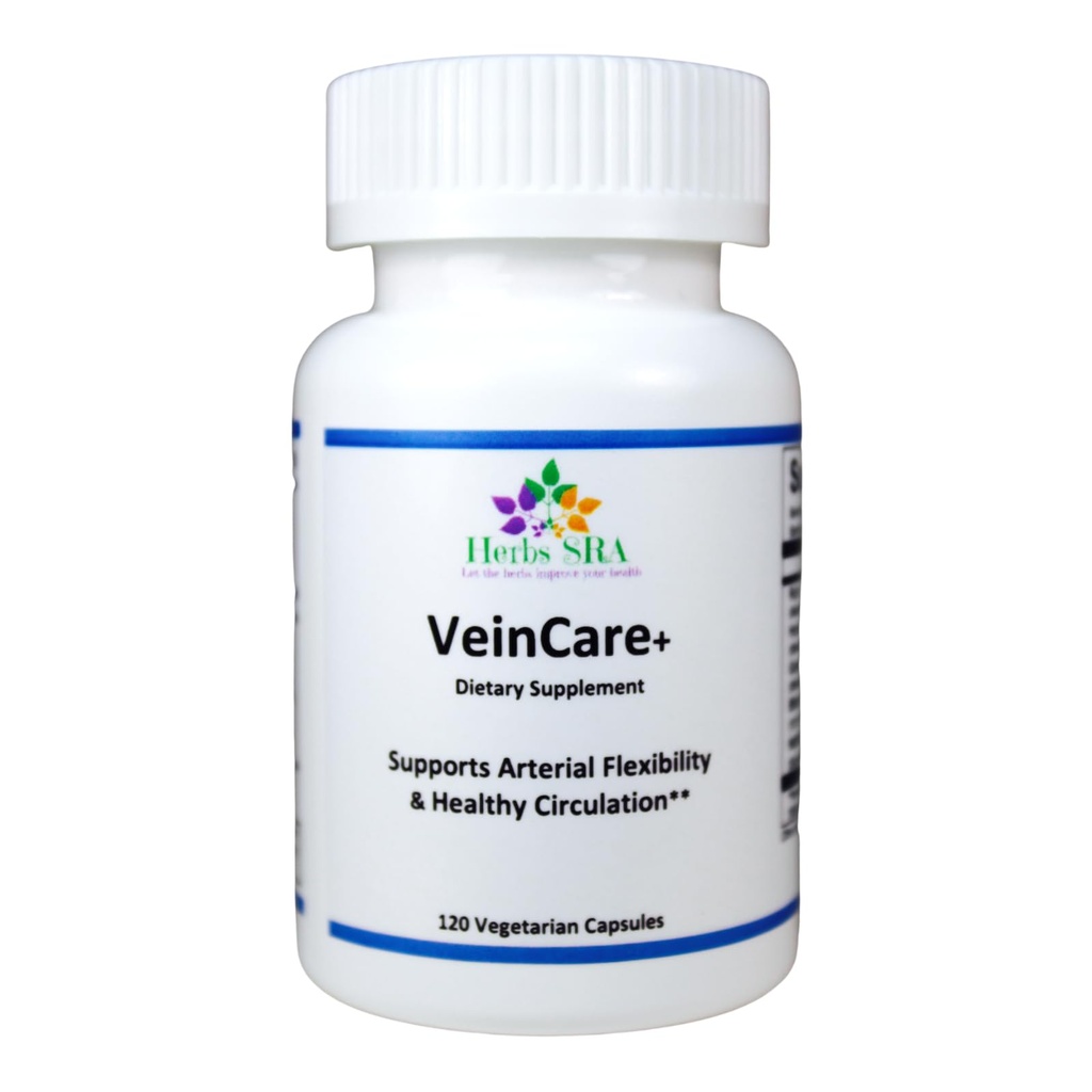 Natural Support for Healthy Veins - Rutin, Horse Chestnut, Grape Seed, Bilberry, Nattokinase - Promotes Optimal Vein Function - Circulation Support