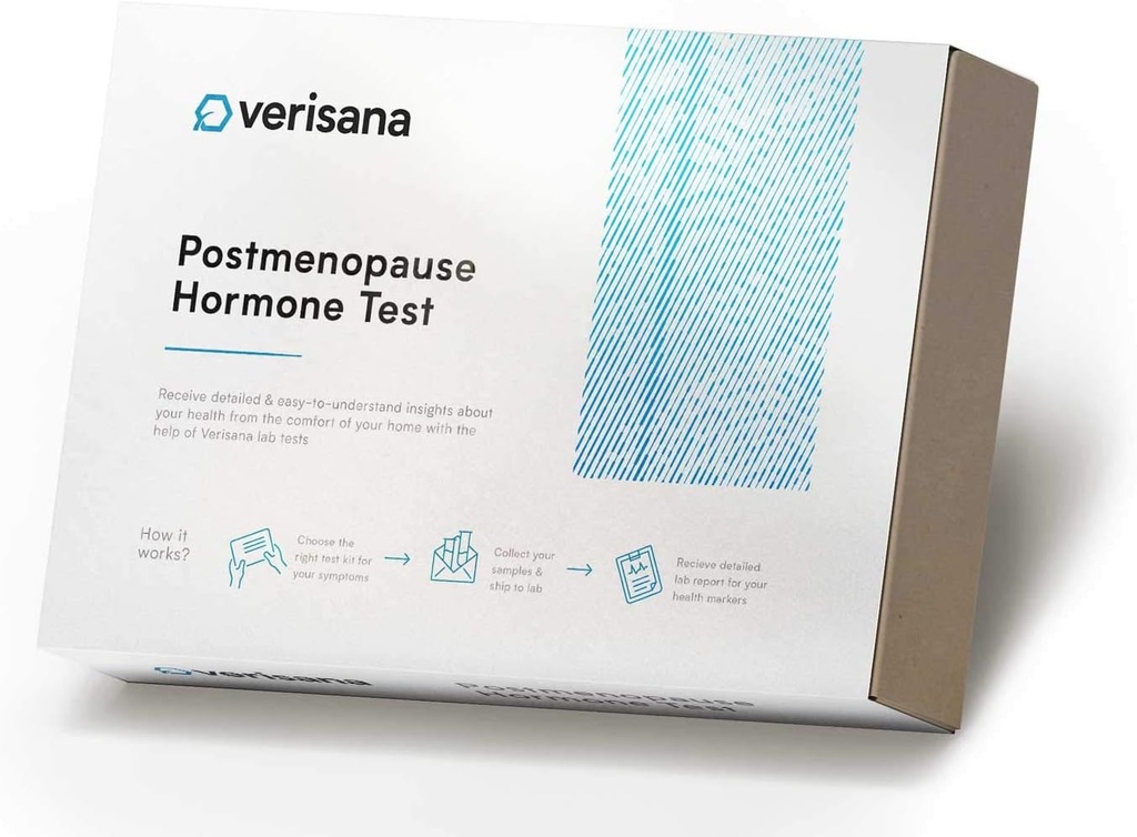 Postmenopause Test – Measures Estradiol and Progesterone – Easy at Home Saliva Hormone Test – CLIA-Certified Lab – Verisana Lab