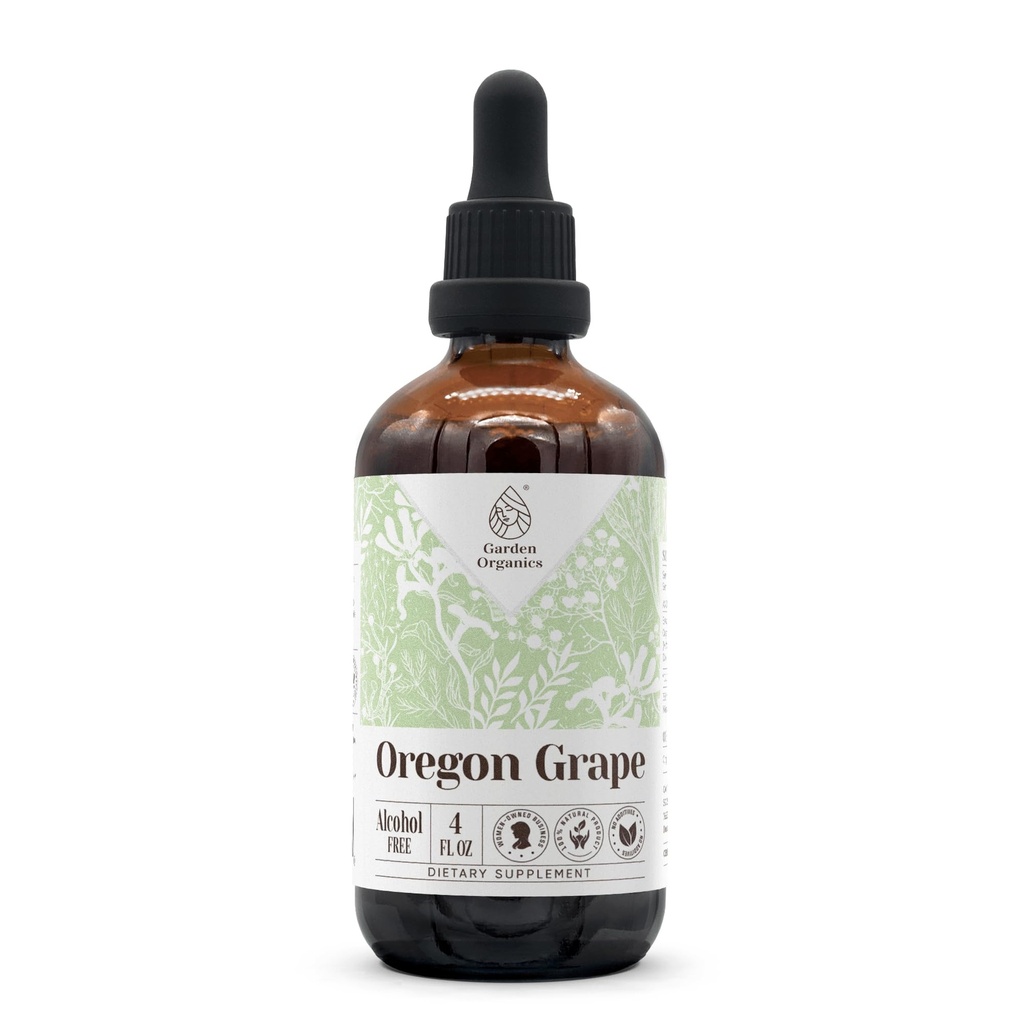 Oregon Grape Alcohol-Free Natural Tincture Extract, Immune System Booster, Liquid Drops Made from 100% (4 fl oz)