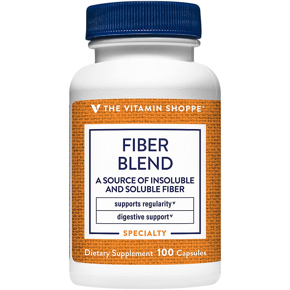 The Vitamin Shoppe Fiber Blend, Natural Source Insoluble and (100 Capsules)