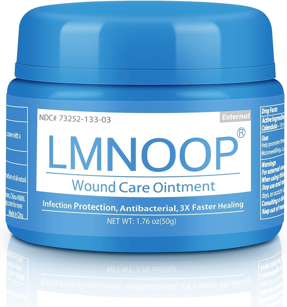 LMNOOP® Wound Healing Ointment for Chronic Care, Bedsores, Skin Ulcers & Cellulitis - Fast Pain Relief, Anti-Infection & Anti-inflammatory Cream for Burns, Sores, Surgical Injuries, Cuts or Blisters