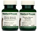 Standard Process Feline Vitality Bundle - Whole Food Supplement Kit with Feline Renal Support & Feline Immune System Support - Cat Nutritional Supplements for Immune & Urinary Health Support
