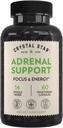 Crystal Star Adrenal Support Supplement (60 Capsules) – Daily Herbal Cortisol Supplement for Stress Relief & Adrenal Fatigue - Siberian Eleuthero, Licorice, Uva Ursi, Astragalus & Fo-ti – Non-GMO