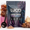 Lucid Superfood Organic Mushroom Coffee with Nootropics - Lion's Mane, Tremella, Cordyceps & Turkey Tail - Instant Mushroom Coffee Focus Brain Health - Alpha GPC, L-Theanine, Ginko Biloba - USA Made